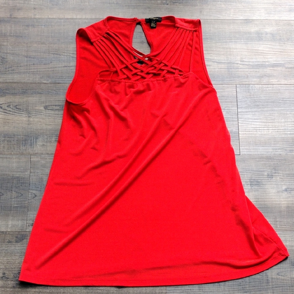 Cupio Red Blouse Elegant Top